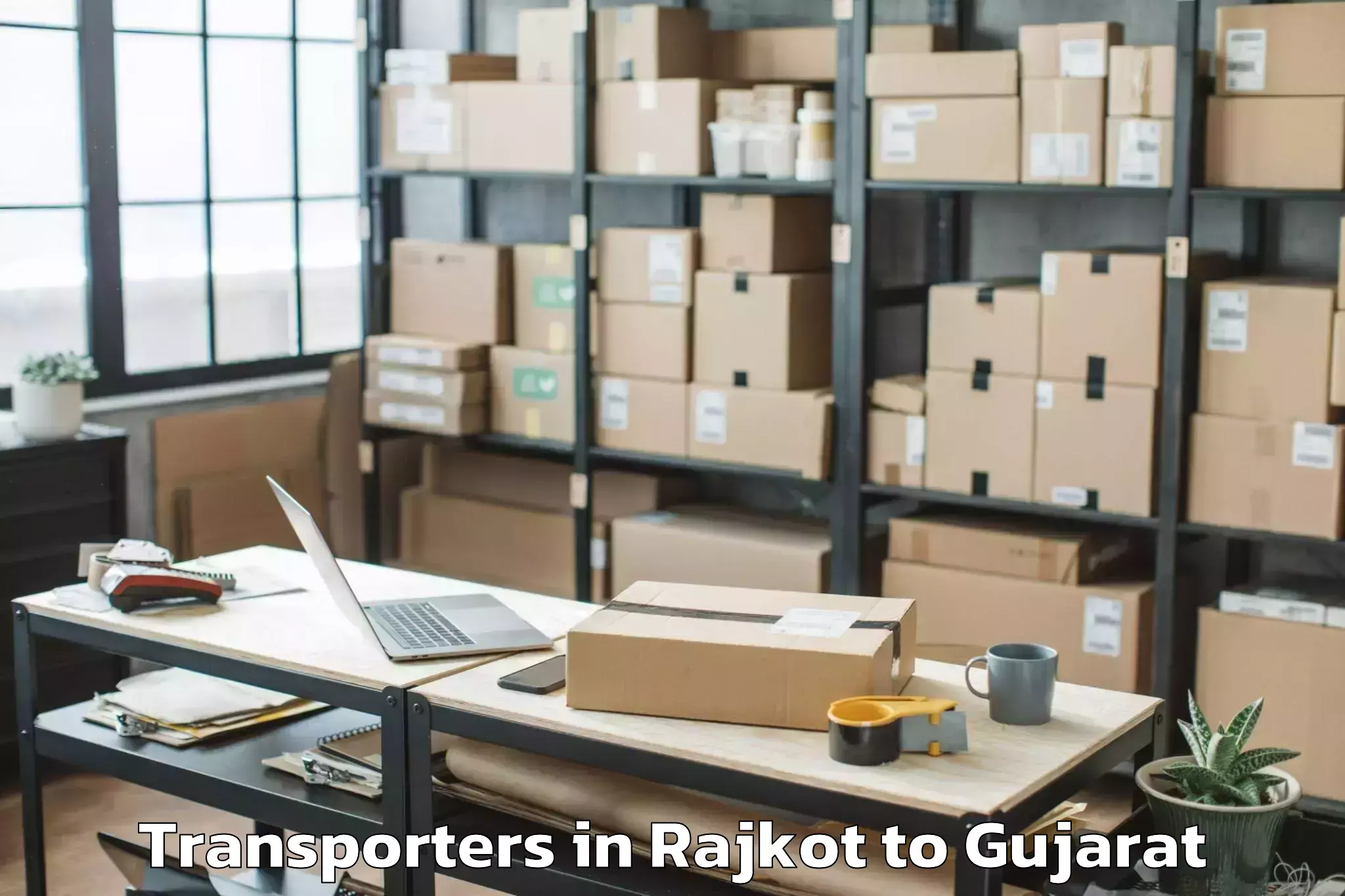 Professional Rajkot to Vansda Transporters